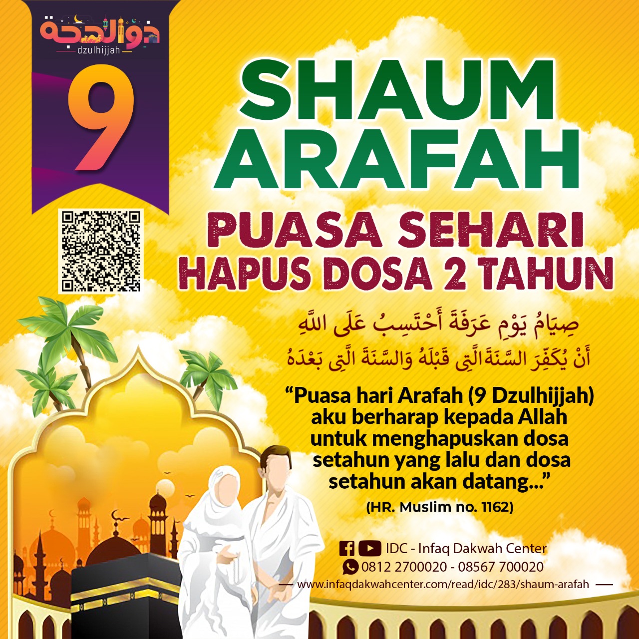 Besok Kamis Hari Arafah, Mari Puasa Sunnah. Puasa Sehari Menghapus Dosa